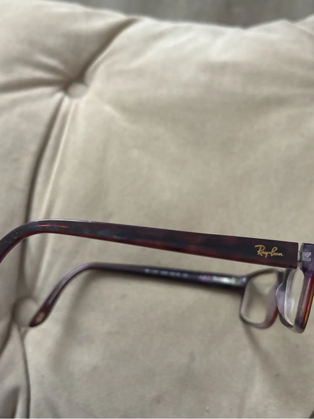 Ray-Ban Rectangular Glasses in Dark Tortoiseshell Brown